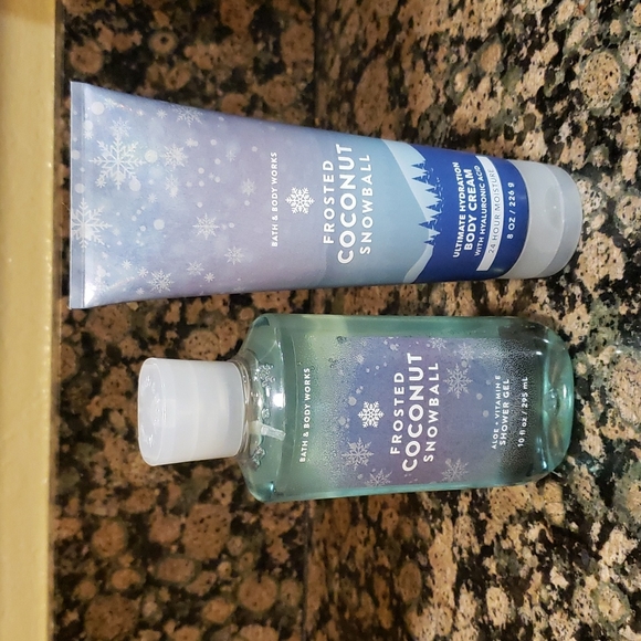 Bath & Body Works Other - PRICE DROP!  Frosted Coconut Snowball shower gel and body cream